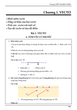 các dạng bài tập vectơ