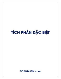 các tích phân đặc biệt