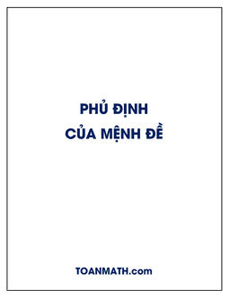 phủ định của mệnh đề