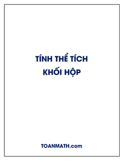 tính thể tích khối hộp